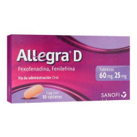 ALLEGRA D 60MG/25MG FEXOFENADINA,