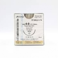 CATGUT CROMICO 4-0 37MM Atramat