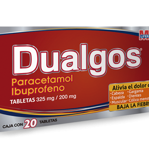 DUALGOS 325 MG/ 200 MG. PARACETAMOL, 