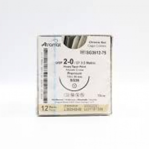CATGUT CROMICO 2-0 37MM Atramat