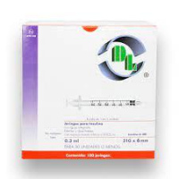 JERINGA PARA INSULINA 0.3 ML C/100