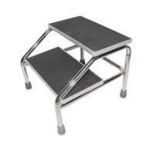 BANQUETA DE DOS PELDAÑOS CROMADA LINARES