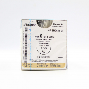 CATGUT CROMICO 0 26MM Atramat