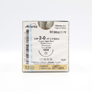 CATGUT CROMICO 2-0 26MM Atramat