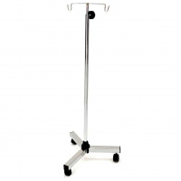 TRIPIE PORTA SUEROS BASE CROMADA LINARES