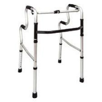 ANDADERA DOBLE APOYO PLATA/ALUMINIO PLEGABLE EKO MOBILITY